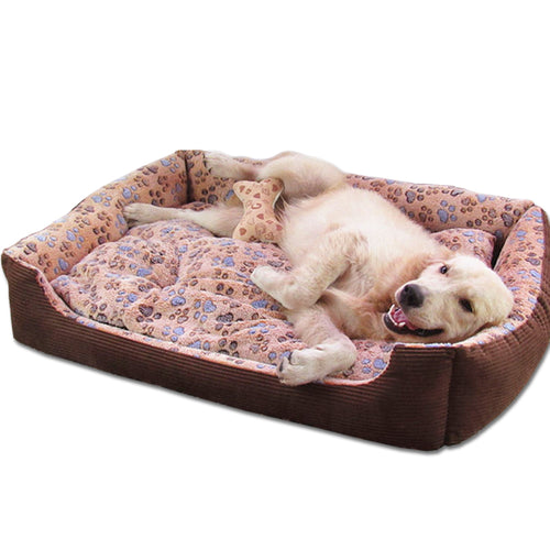 Waterproof Fleece Pet Dog Bed Cat Sofa  5 Sizes