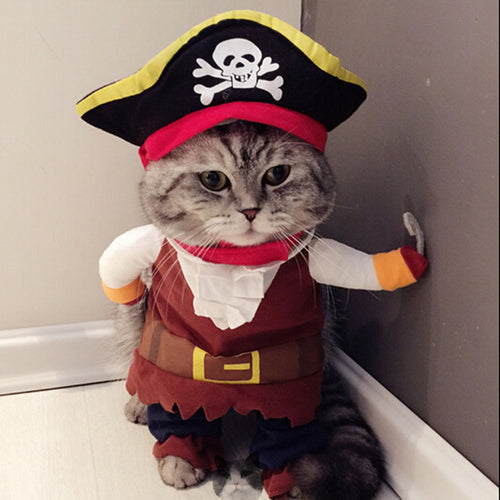 1Pc Funny Cat Costume Pirate Suit etc
