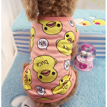 Cute Pet Dog Clothes Duck Printed Cotton T-shirt Vest