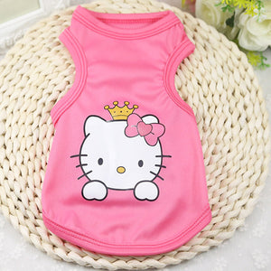 Cute Pet Dog Clothes Duck Printed Cotton T-shirt Vest