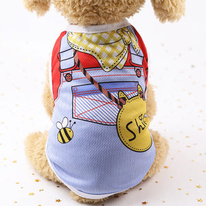 Cute Pet Dog Clothes Duck Printed Cotton T-shirt Vest